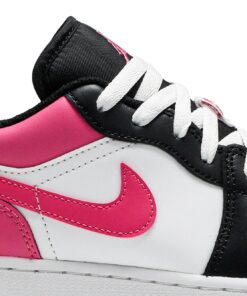 Alternative view of (Grade School) Air Jordan 1 Low Pinksicle 554723-106 Nicesnk