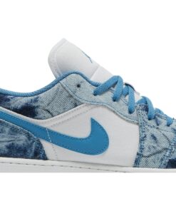 Alternative view of (Grade School) Air Jordan 1 Low 'Washed Denim' DM8947-100