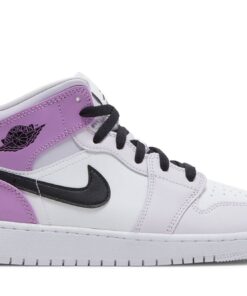 (Grade School) Air Jordan 1 Mid Barely Grape DQ8423-501 Nicesnk