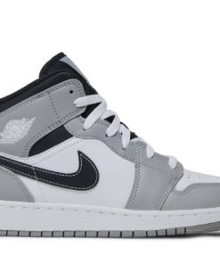 (Grade School) Air Jordan 1 Mid Greyscale 554725-078 Nicesnk