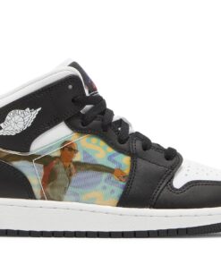 (Grade School) Air Jordan 1 Mid Hologram DR9495-001 Nicesnk
