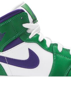 Alternative view of (Grade School) Air Jordan 1 Mid Hulk 554725-300 Nicesnk