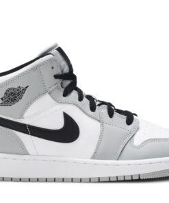 (Grade School) Air Jordan 1 Mid 'Light Smoke Grey' 554725-092