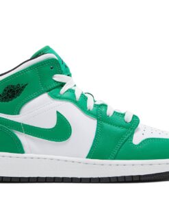 (Grade School) Air Jordan 1 Mid Lucky Green DQ8423-301 Nicesnk