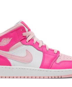 (Grade School) Air Jordan 1 Mid Medium Soft Pink FD8780-116 Nicesnk