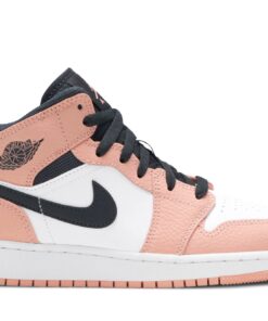 (Grade School) Air Jordan 1 Mid 'Pink Quartz' 555112-603