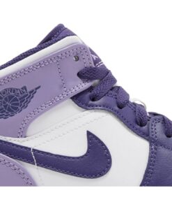 Alternative view of (Grade School) Air Jordan 1 Mid Sky J Purple DQ8423-515 Nicesnk