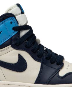 Alternative view of (Grade School) Air Jordan 1 Retro High OG Obsidian 575441-140 Nicesnk
