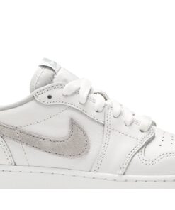 Alternative view of (Grade School) Air Jordan 1 Retro Low OG Neutral Grey 2021 CZ0858-100 Nicesnk