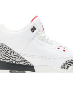 Alternative view of (Grade School) Air Jordan 3 Retro 2011 White Cement 398614-105 Nicesnk