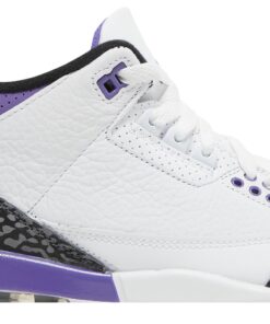 Alternative view of (Grade School) Air Jordan 3 Retro Dark Iris DM0967-105 Nicesnk