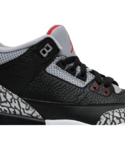 Alternative view of (Grade School) Air Jordan 3 Retro OG 'Black Cement' 2018 854261-001