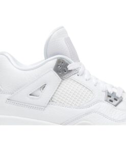 Alternative view of (Grade School) Air Jordan 4 Retro 2017 Pure Money 408452-100 Nicesnk