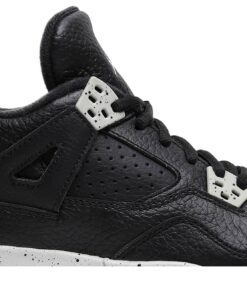 Alternative view of (Grade School) Air Jordan 4 Retro LS 2015 Oreo 408452-003 Nicesnk