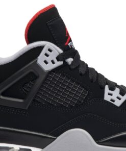 Alternative view of (Grade School) Air Jordan 4 Retro OG Bred 2019 408452-060 Nicesnk