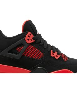Alternative view of (Grade School) Air Jordan 4 Retro Red Thunder 408452-016 Nicesnk