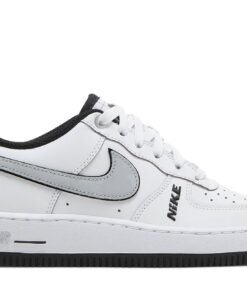 (Grade School) Nike Air Force 1 Low LV8 White Wolf Grey Black DO3809-101 Nicesnk