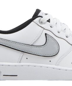 Alternative view of (Grade School) Nike Air Force 1 Low LV8 White Wolf Grey Black DO3809-101 Nicesnk