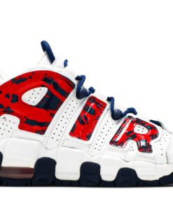 (Grade School) Nike Air More Uptempo 'White Blue Red Camo' CZ7885-100