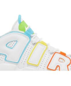 Alternative view of (Grade School) Nike Air More Uptempo White Rainbow FJ4624-100 Nicesnk