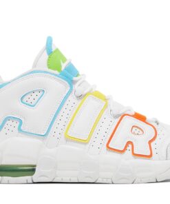 (Grade School) Nike Air More Uptempo White Rainbow FJ4624-100 Nicesnk
