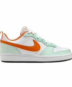 (Grade School) Nike Court Borough Low 2 Mint Foam Safety Orange FN3687-181 Nicesnk