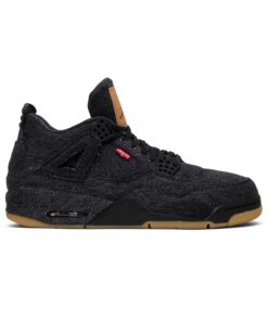 Levis x Air Jordan 4 Retro Black Denim (Blank Tag) AO2571-001 Nicesnk
