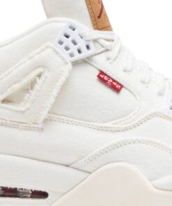 Alternative view of Levis x Air Jordan 4 Retro White Denim AO2571-100 Nicesnk