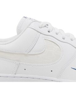 Alternative view of Nike Air Force 1 '07 LV8 'Reflective Swoosh - White Dark Marina Blue' FB8971-100