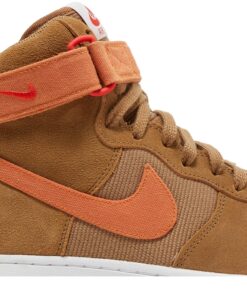 Alternative view of Nike Air Force 1 High Brown Suede Orange Canvas DH7566-200 Nicesnk