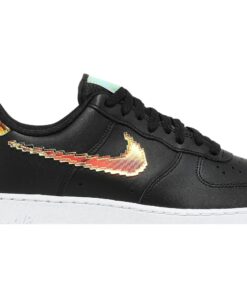 Alternative view of Nike Air Force 1 Low Iridescent Pixel - Black CV1699-002 Nicesnk