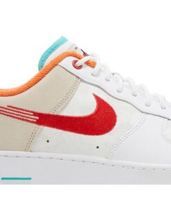 Alternative view of Nike Air Force 1 Low 'Just Do It White Red Teal' FD4205-161