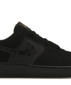 Nike Air Force 1 Low Nubuck Black Metallic Gold (2021) DH2473-001 Nicesnk