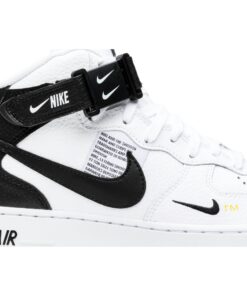 Alternative view of Nike Air Force 1 Mid Utility White Black 804609-103 Nicesnk