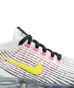 Alternative view of Nike Air VaporMax Flyknit 3 'White Dynamic Yellow' AJ6900-103
