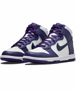 Alternative view of Nike Dunk High GS 'Purple Midnight Navy'