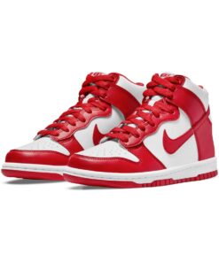 Alternative view of Nike Dunk High GS 'University Red'