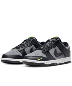 Alternative view of Nike Dunk Low 'Black Grey Green Strike'