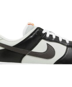 Alternative view of Nike Dunk Low 'Grey Black Orange Mini Swoosh' FN7808-001