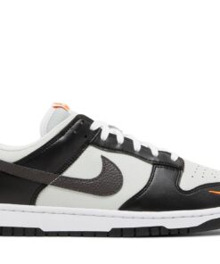 Nike Dunk Low 'Grey Black Orange Mini Swoosh' FN7808-001