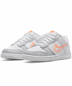 Alternative view of Nike Dunk Low GS 3D Swoosh White Grey