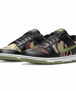 Alternative view of Nike Dunk Low SE 'Black Multi-Camo'