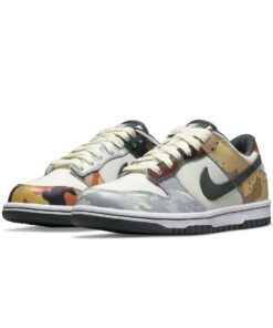 Alternative view of Nike Dunk Low SE GS 'Sail Multi-Camo'