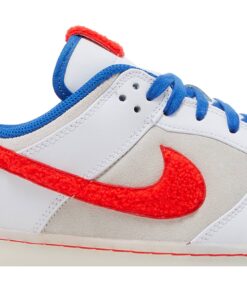 Alternative view of Nike Dunk Low Year of the Rabbit White/Crimson-Varsity Royal FD4203-161 Nicesnk