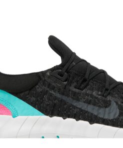 Alternative view of Nike Free Run 5.0 Black Dynamic Turquoise CZ1884-005 Nicesnk