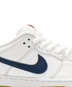 Alternative view of Nike SB Dunk Low Pro ISO Orange Label White Navy CZ2249-100 Nicesnk