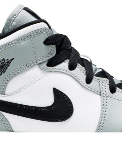 Alternative view of (Preschool) Air Jordan 1 Mid Light Smoke Grey 640734-092 Nicesnk