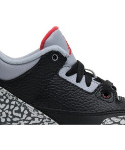 Alternative view of (Preschool) Air Jordan 3 Retro OG 2018 Black Cement 429487-021 Nicesnk