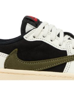 Alternative view of (Preschool) Travis Scott x Air Jordan 1 Low OG 'Olive' DZ5909-106