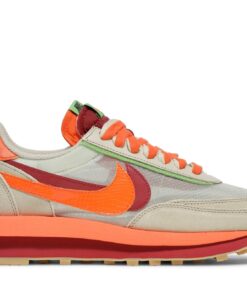 sacai x CLOT x Nike LDWaffle Net Orange Blaze DH1347-100 Nicesnk